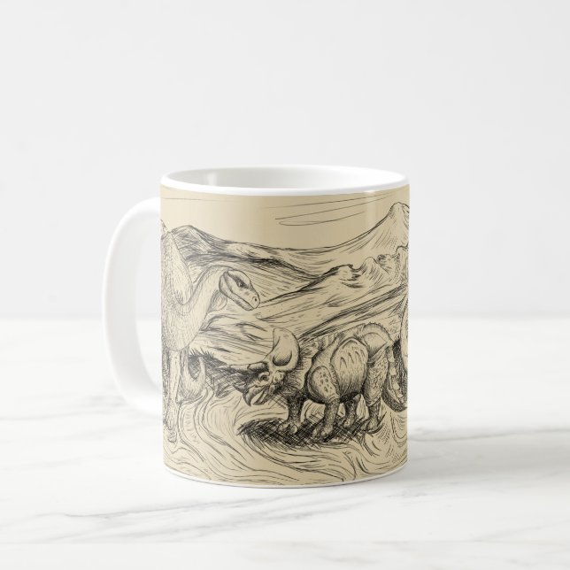 Taza De Café Dinosaurios clásicos (Anverso izquierdo)