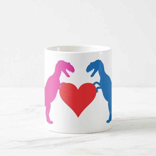 Taza De Café Dinosaurios de amor (Centro)