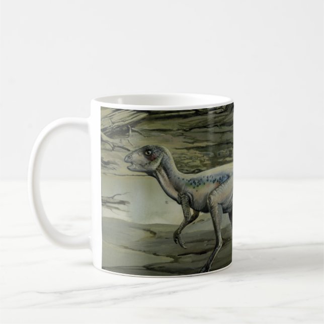Taza De Café Dinosaurios de época, un hipsilofón cretácico (Izquierda)