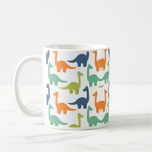 Taza De Café Dinosaurios de fondo colorido