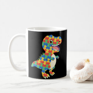Taza De Café Dinosaurios de sensibilización sobre el autismo