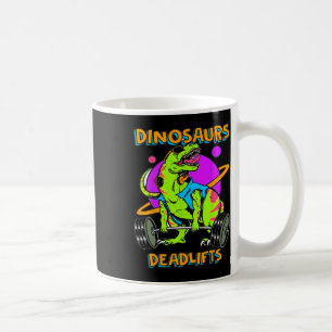 Taza De Café Dinosaurios Divertidos Y Pesas De Levantamiento De