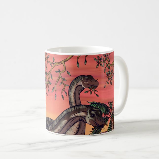 Taza De Café Dinosaurios en Dusk (Anverso derecho)
