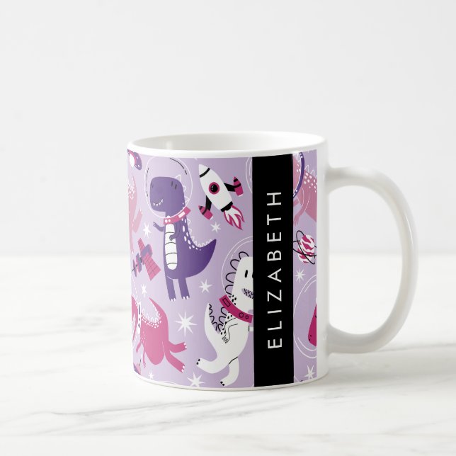 Taza De Café Dinosaurios Espaciales, Dinosaurios Cutos, Estrell (Derecha)