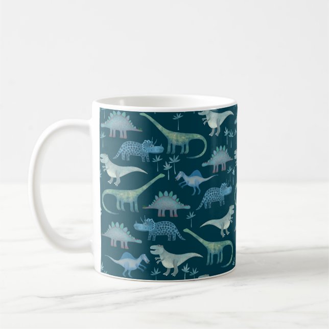 Taza De Café Dinosaurios oscuros (Izquierda)