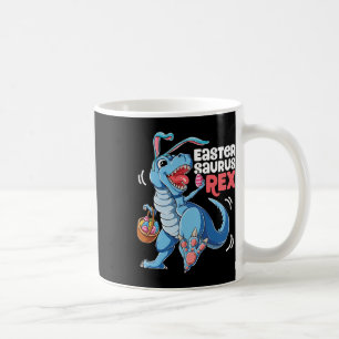 Taza De Café Dinosaurios Pascua Saurus T Rex Niños Chicas Conej