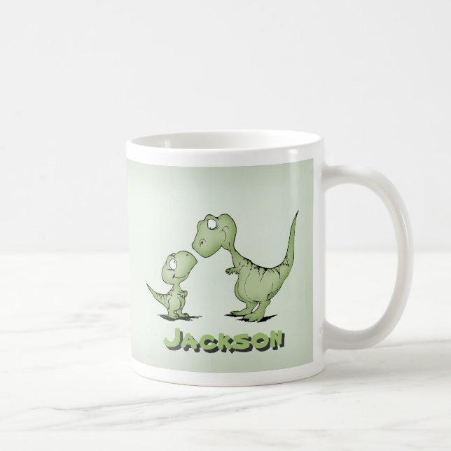 Taza De Café Dinosaurios personalizados (Derecha)