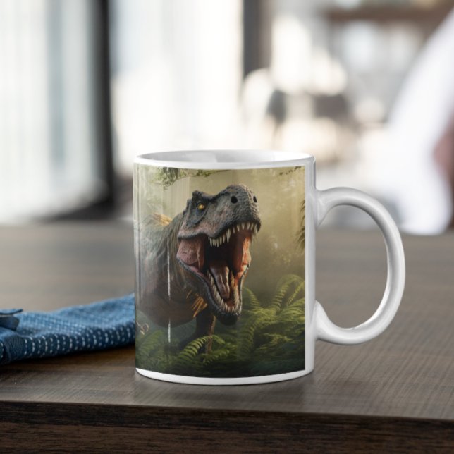 Taza De Café Dinosaurios Scary & Cute versión 1 Mug (Dinosaurs Scary & Cute version 1 Mug
)