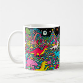 Taza De Café Dinosaurios trippy