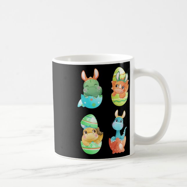 Taza De Café Dinosaurs Hatch Out Of Easter Eggs  (Derecha)