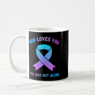 Taza De Café Dios ama no estar solo Jesús Sobrevivir suicida