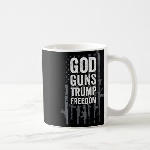 Taza De Café Dios Armas Trump Libertad - Divertida Bandera Pro
