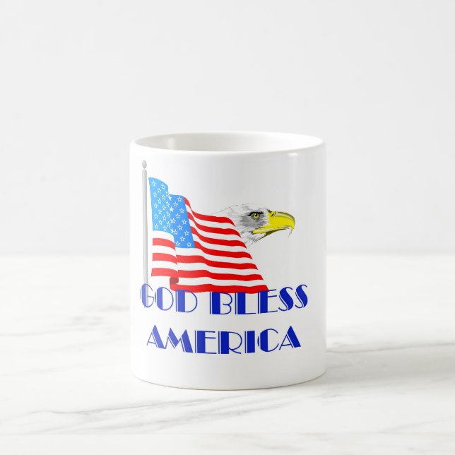 Taza De Café Dios bendice América (Centro)