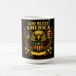 Taza De Café Dios Bendiga a América – Fe Patriota Orgullo