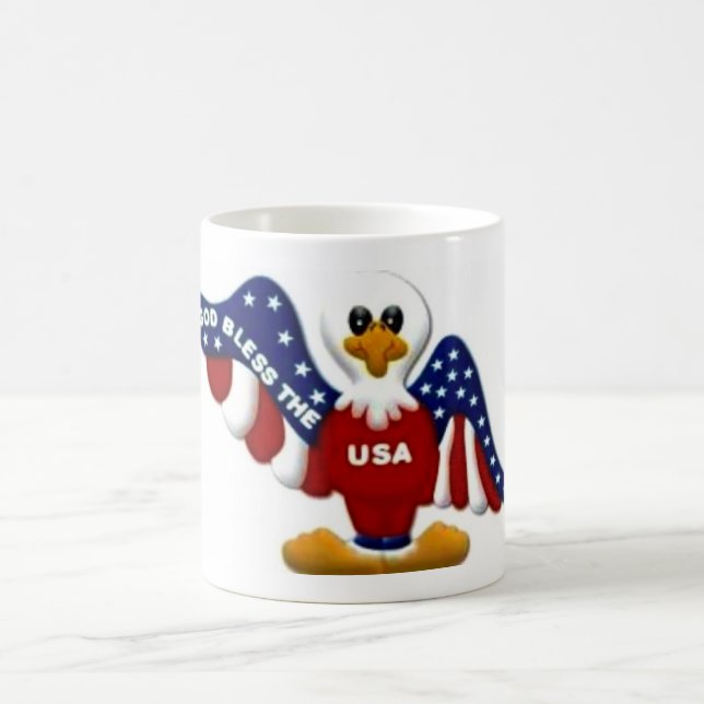 Taza De Café Dios bendiga a EE. UU. (Centro)