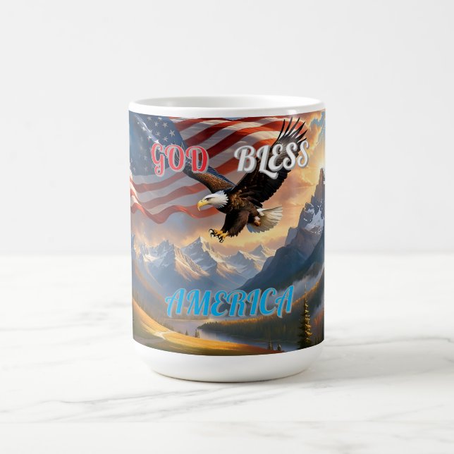 TAZA DE CAFÉ DIOS BENDIGA A ESTADOS UNIDOS (Centro)