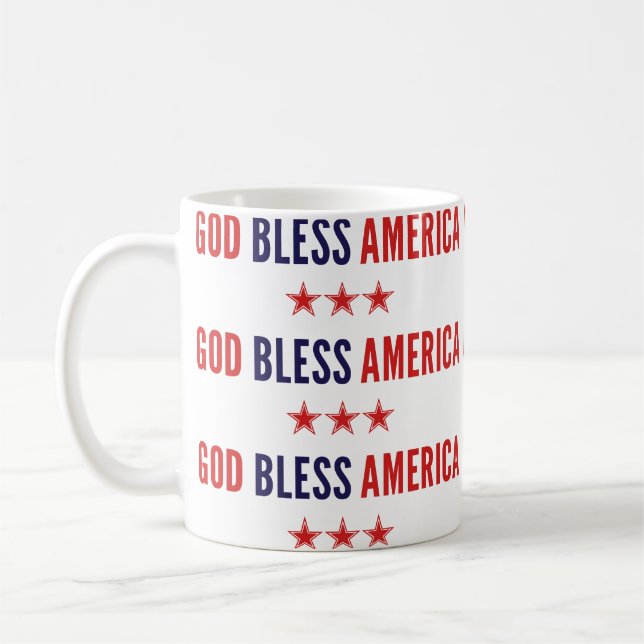 Taza De Café Dios bendiga a Estados Unidos (Izquierda)