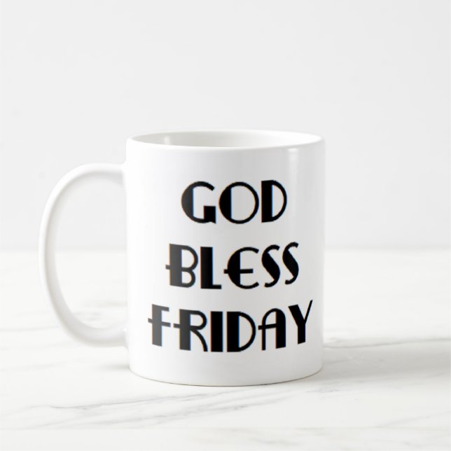 Taza De Café dios bendiga a friday (Izquierda)