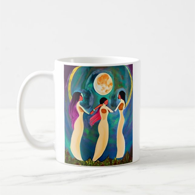 Taza De Café Dios bendiga a todos bajo la luna (Izquierda)