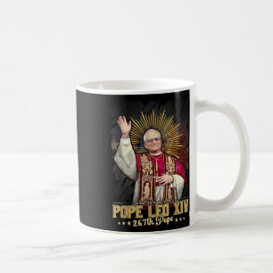Taza De Café Dios bendiga al Papa León Xiv Católico