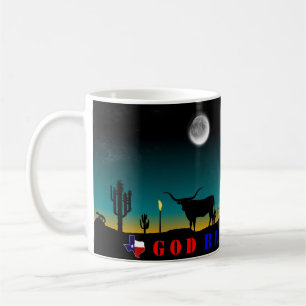 Taza De Café Dios bendiga al solitario estado de Texas