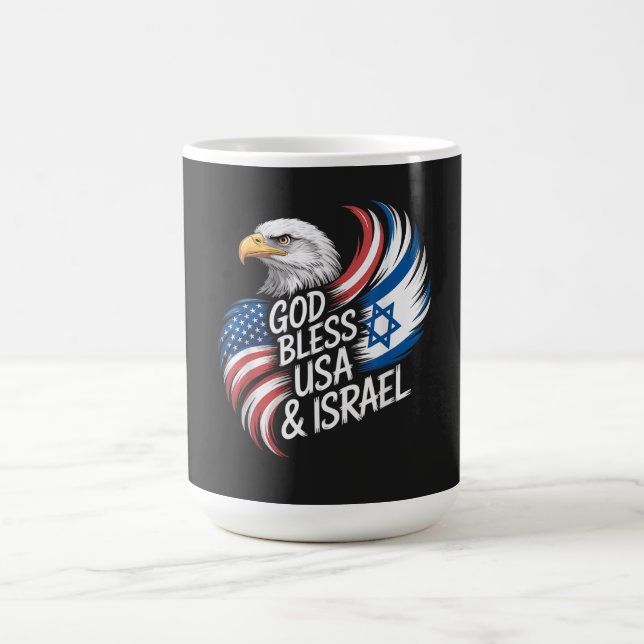 Taza De Café Dios bendiga Israel EE. UU. (Centro)