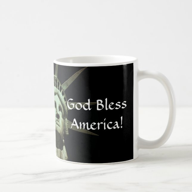 Taza De Café Dios bendiga la libertad (Derecha)
