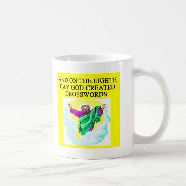 Taza De Café dios creó crucigramas (Derecha)