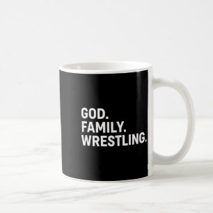 Taza De Café Dios cristiano. Familia. Lucha libre. - Fe Familia