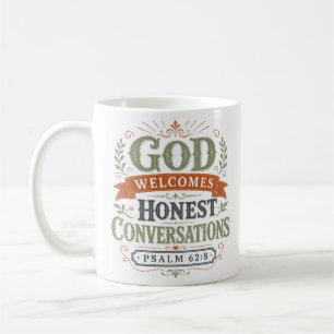 Taza De Café Dios da la bienvenida a conversaciones honestas Ci
