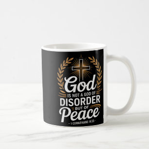 Taza De Café Dios De Paz 1 Corintios 14_33 Cruz Cristiana 