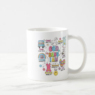 Taza De Café Dios dice que soy Pascua