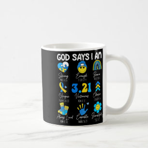 Taza De Café Dios dice soy cristiano verso de la biblia síndrom