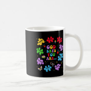 Taza De Café Dios diga que eres autista cristiano Jesús Biblia