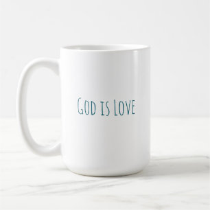 Taza De Café Dios es amor moderno minimalista