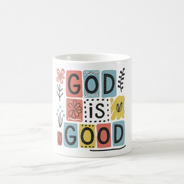 Taza De Café Dios es bueno (Centro)