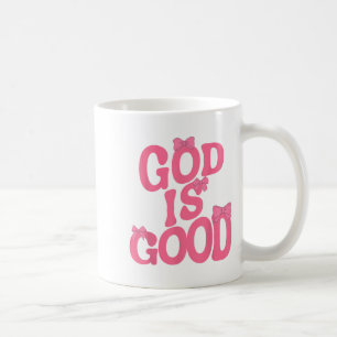 Taza De Café Dios Es Bueno, Nk Bow Cristiano Jesús Mujeres Chic