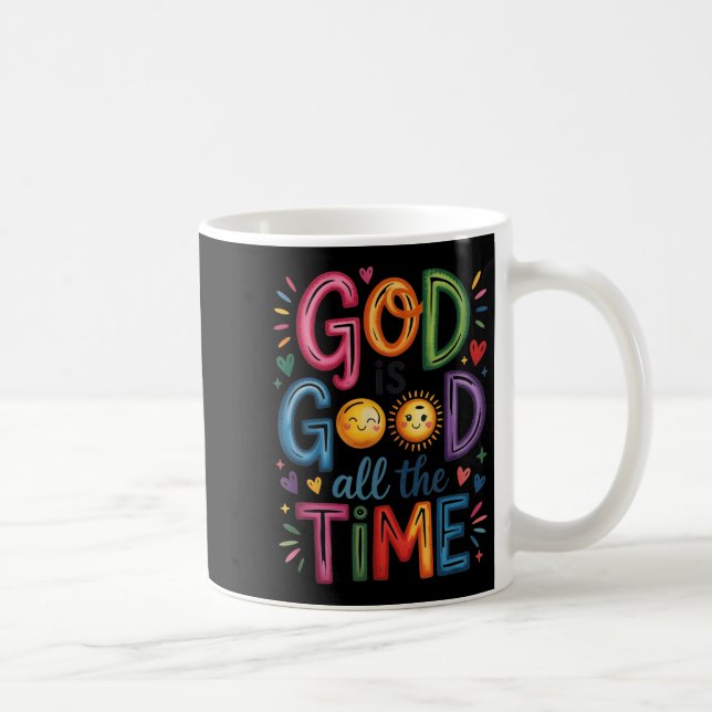 Taza De Café Dios Es Bueno Todo El Tiempo Jesucristo Cristiano  (Derecha)