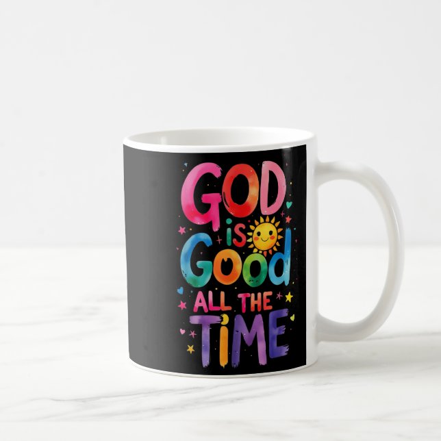 Taza De Café Dios Es Bueno Todo El Tiempo Jesucristo Cristiano  (Derecha)