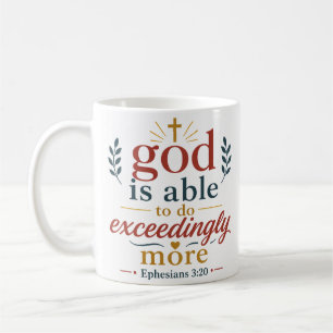 Taza De Café Dios Es Capaz De Hacer Mucho Más Versículo De La B