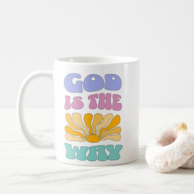 Taza De Café Dios es el Camino (Con donut)