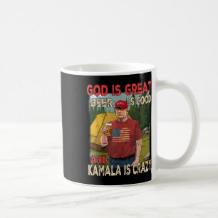 Taza De Café Dios Es Grande La Cerveza Es Buena Kamala Es Diver