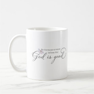 Taza De Café Dios es la mariposa púrpura buena