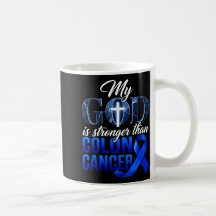 Taza De Café Dios es más fuerte que el cáncer de colon colorrec