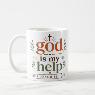Taza De Café Dios Es Mi Ayuda Promesa De Escritura Inspiradora