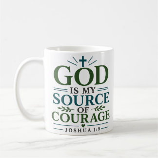 Taza De Café Dios Es Mi Fuente De Coraje Boho Cita Cristiana