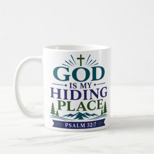 Taza De Café Dios Es Mi Lugar Escondido Estímulo Espiritual