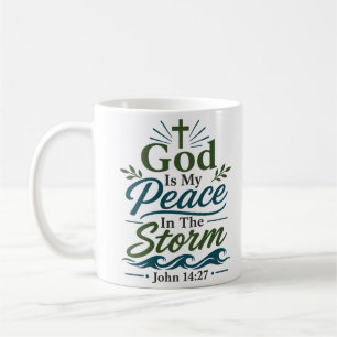 Taza De Café Dios Es Mi Paz En La Tormenta Cita De Oración Matu