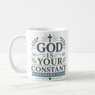 Taza De Café Dios Es Tu Constante Cita De Fe Inspiradora