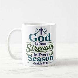Taza De Café Dios Es Tu Fuerza En Cada Estación Fe Diaria